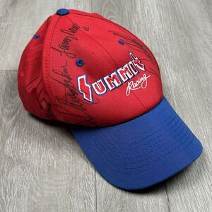 AUTOGRAPHED Vintage Summit Racing Embroidered‎ Snapback Hat Baseball Cap Signed